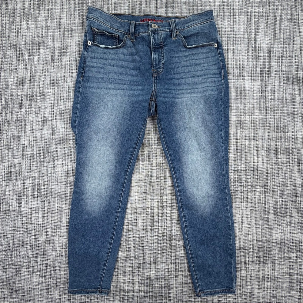 Lucky Brand Womens Jeans Ava Mid Rise Skinny Blue 8/29A Stretch Cotton Denim